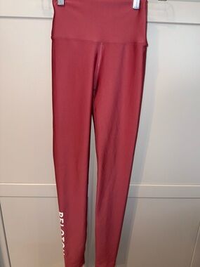Peloton Leggings XS NWOT High Rise Pink Workout Athleisure Logo